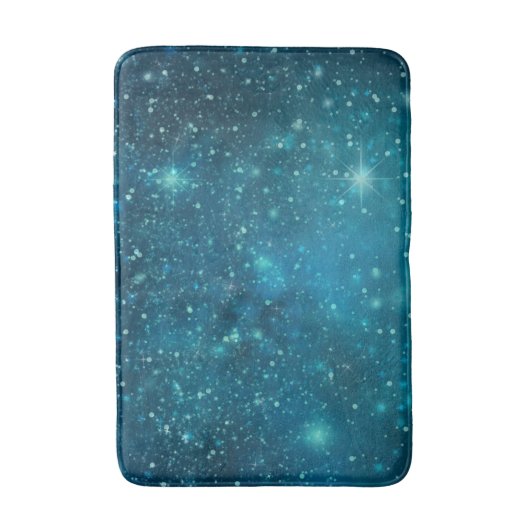 Blue Cosmic Spacey Starry Sky Badmat (Voorkant Verticaal)