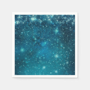 Blue Cosmic Spacey Starry Sky Servet