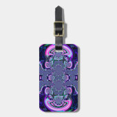 Blue Cosmic Spectacular Luggable Hoesje Bagagelabel (Voorkant verticaal)