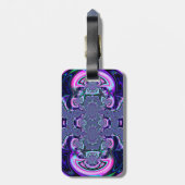 Blue Cosmic Spectacular Luggable Hoesje Bagagelabel (Achterkant verticaal)