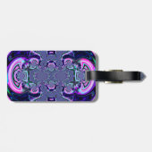 Blue Cosmic Spectacular Luggable Hoesje Bagagelabel (Achterkant horizontaal)