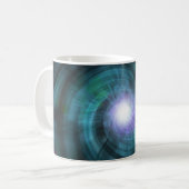 Blue Cosmic Twirl Koffiemok (Voorkant links)