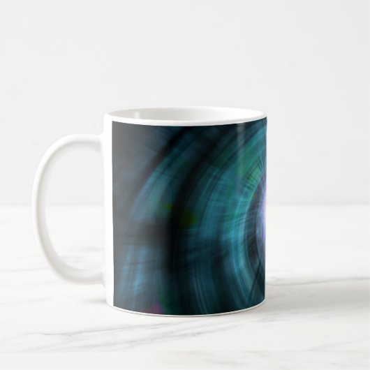 Blue Cosmic Twirl Koffiemok (Links)