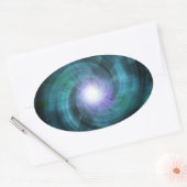 Blue Cosmic Twirl Ovale Sticker (Envelop)