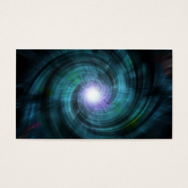 Blue Cosmic Twirl Visitekaartjes (Voorkant)