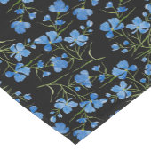 Blue Cosmos Flowers Korte Tafelloper (Hoek)