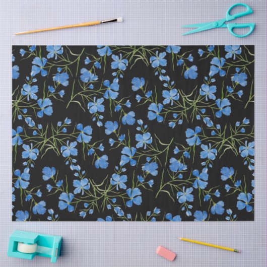 Blue Cosmos Flowers Tissuepapier (Craft)