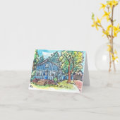 Blue Cottage Kaart (Gele Bloem)