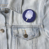 Blue Cotton Snoep Ronde Button 5,7 Cm (In situ)
