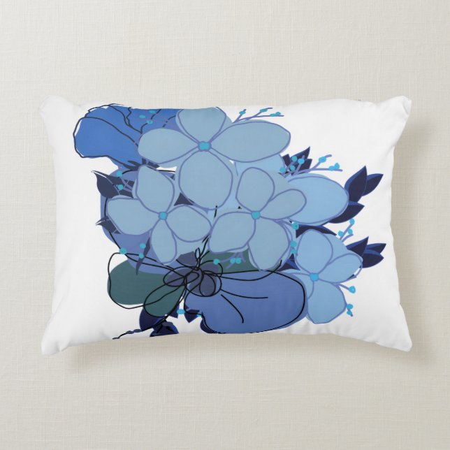 Blue Couch Pillow Accent Kussen (Voorkant)