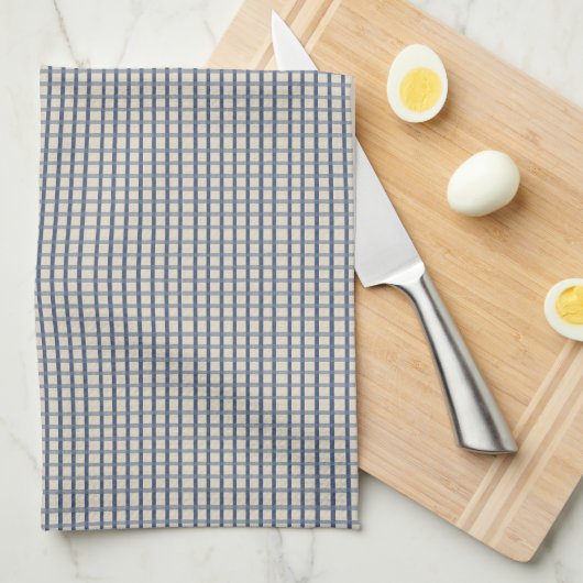 Blue Country Gingham Theedoek (Quarter Fold)