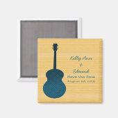 Blue Country Guitar Save the Date Magnet (Voorkant / Achterkant)
