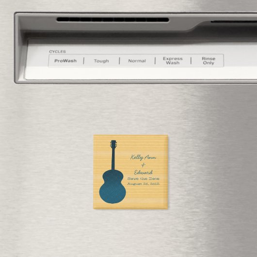 Blue Country Guitar Save the Date Magnet (Insitu (Vaatwasser))