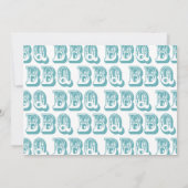 Blue Country Western BBQ Baby shower Uitnodiging (Achterkant)