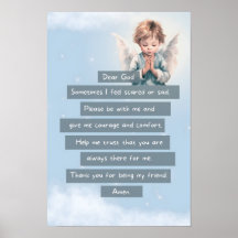 Blue Courage Kindergebed Poster