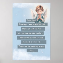 Blue Courage Kindergebed Poster