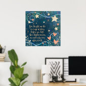  Blue Courage of Stars citeert inspiratie Poster (Thuiskantoor)