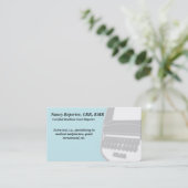 Blue Court Reporter Steno Machine Visitekaartjes (Staand voorkant)