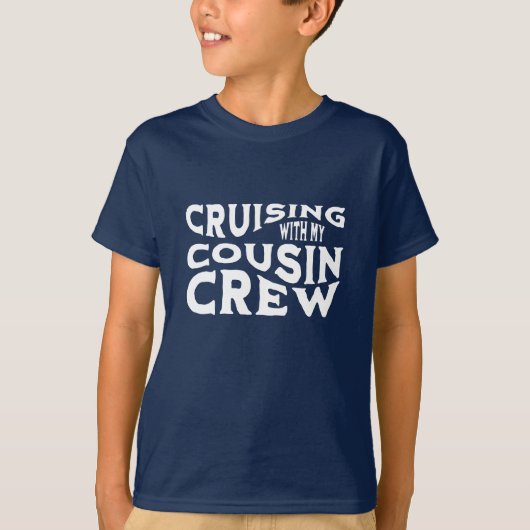 Blue COUSIN CREW T-shirt (Voorkant)