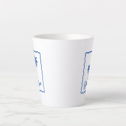 Blue Cove Latte Mok (Voorkant)