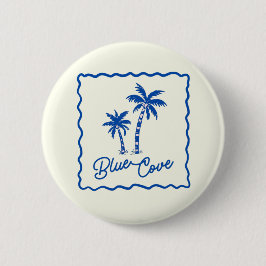 Blue Cove Ronde Button 5,7 Cm