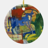 Blue Cow, 1914 (tempera op papier) Keramisch Ornament (Achterkant)