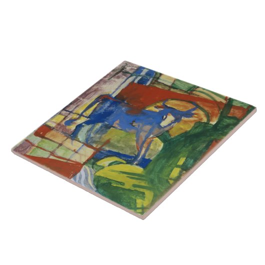 Blue Cow, 1914 (tempera op papier) Tegeltje (Zijkant)