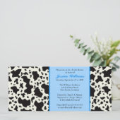 Blue Cow Print Vrijgezellenfeest Kaart (Staand voorkant)