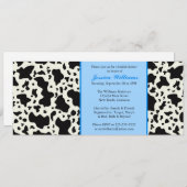 Blue Cow Print Vrijgezellenfeest Kaart (Voorkant / Achterkant)