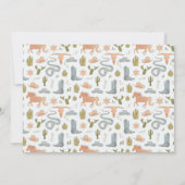 Blue Cowboy Baby Foto Geboorte Aankondiging (Achterkant)