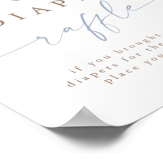 Blue Cowboy Clothesline Diaper Raffle Poster (Hoek)