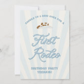  Blue Cowboy eerste Rodeo 1e verjaardag Kaart (Achterkant)