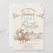 Blue Cowboy eerste Rodeo 1e verjaardag Kaart (Voorkant)