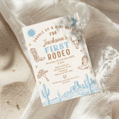  Blue Cowboy eerste Rodeo 1e verjaardag Kaart