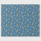 Blue Cowboy Laarzen Western Patroon Cadeaupapier (Vlak)