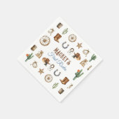 Blue Cowboy Rodeo eerste verjaardag Wild West Servet (Hoek)