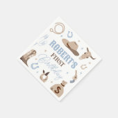 Blue Cowboy Western Birthday Napkins Servet (Hoek)
