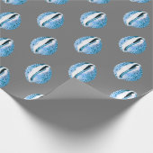 Blue Cowrie Seashells Cadeaupapier (Hoek)