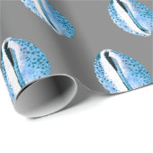 Blue Cowrie Seashells Cadeaupapier (Rol Hoek)