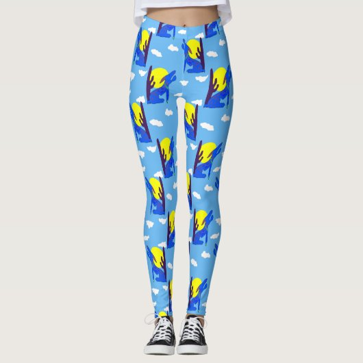 Blue Coyote Leggings (Voorkant)