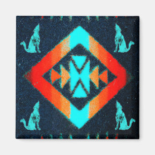 Blue Coyote Magnet