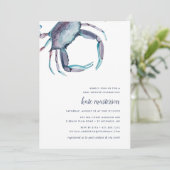 Blue Crab Baby shower Invitation Kaart (Staand voorkant)