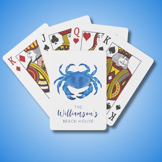 Blue Crab Beach House Familie Pokerkaarten
