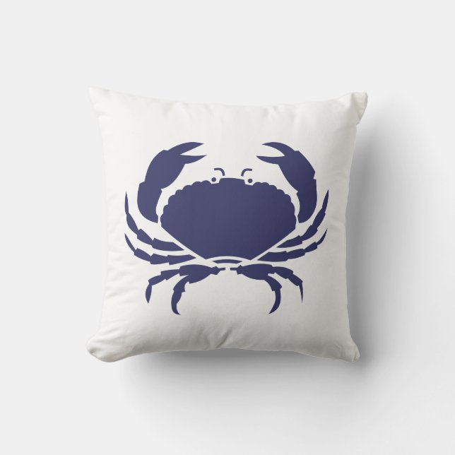 Blue Crab ~ Beach House Kussen (Voorkant)