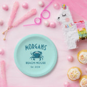 Blue Crab Beach House Specialized Paper Borden Papieren Bordje (Feest)