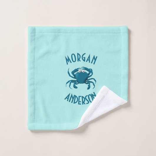 Blue Crab Beach Theme Bath Towel Set Gift Bad Handdoek (Wasdoekje)