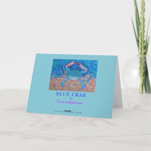 BLUE CRAB BEDANKKAART (Achterkant)