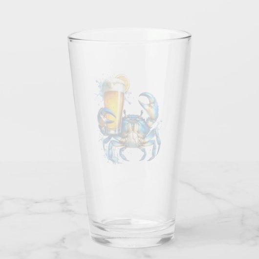 blue crab beer glas (Achterkant)