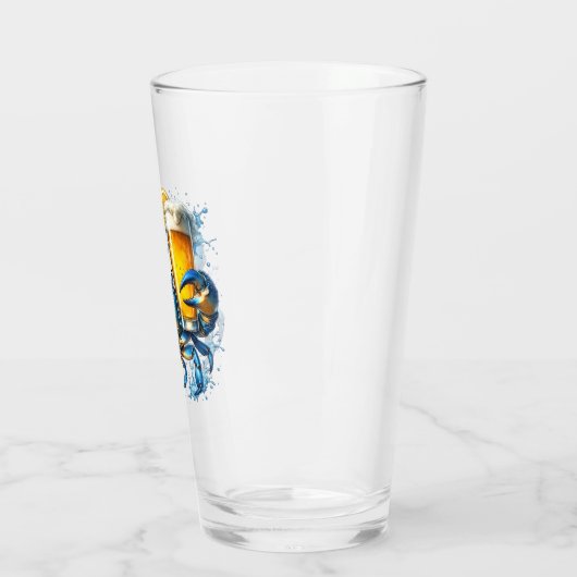 blue crab beer glas (Links)