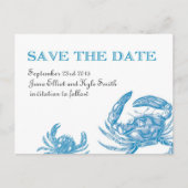 Blue Crab Bewaar de datum Aankondigingskaart (Voorkant)